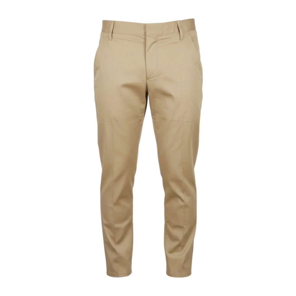 Entre Amis Beige Chinos, Male, W34, Senna Slim-Fit Cropped Trousers