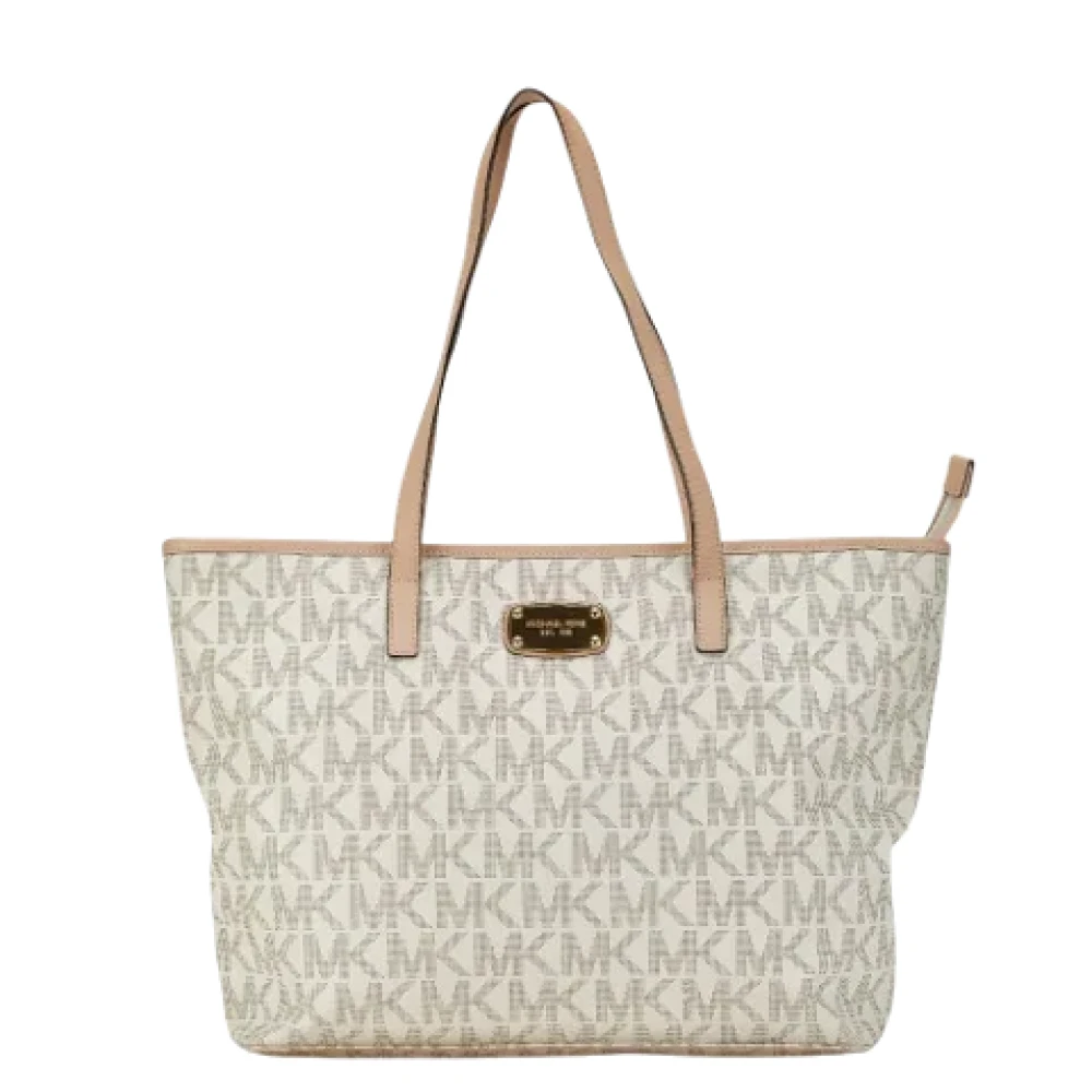 Michael Kors Pre-owned Canvas shoulder-bags Beige Dames