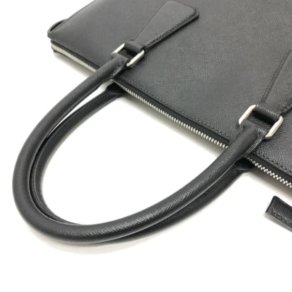 Prada Vintage Pre-owned Leather prada-bags Black Heren