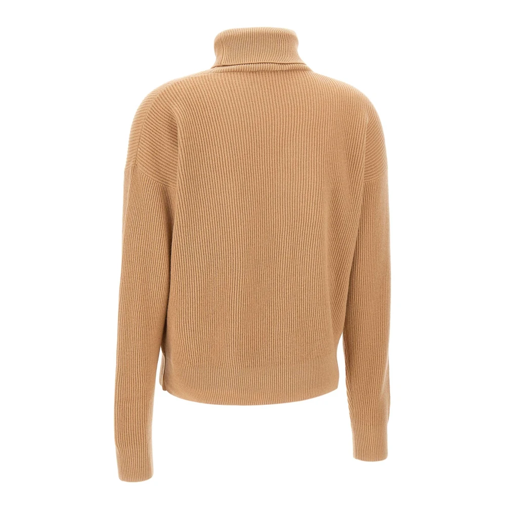 Filippo De Laurentiis Kameelwol Zijde Kasjmier Trui Beige Dames