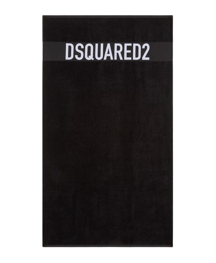 serviette-de-plage-noire-design-elegant