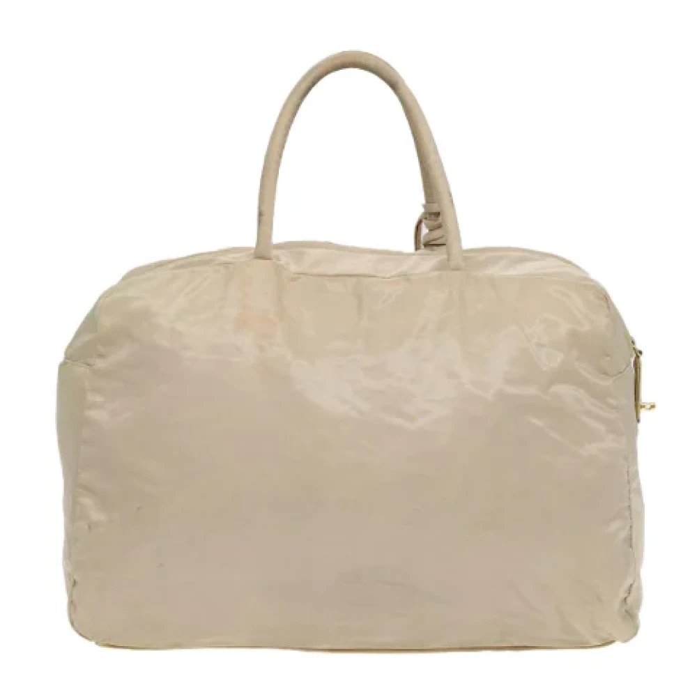 Prada Vintage Pre-owned Fabric prada-bags Beige Dames