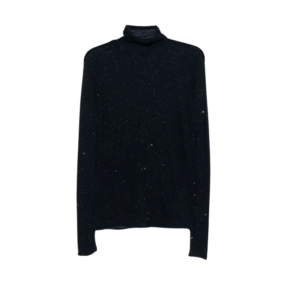 Pinko Donna Blu - Maglione Dolcevita In Lana Moss - Knitwear - S