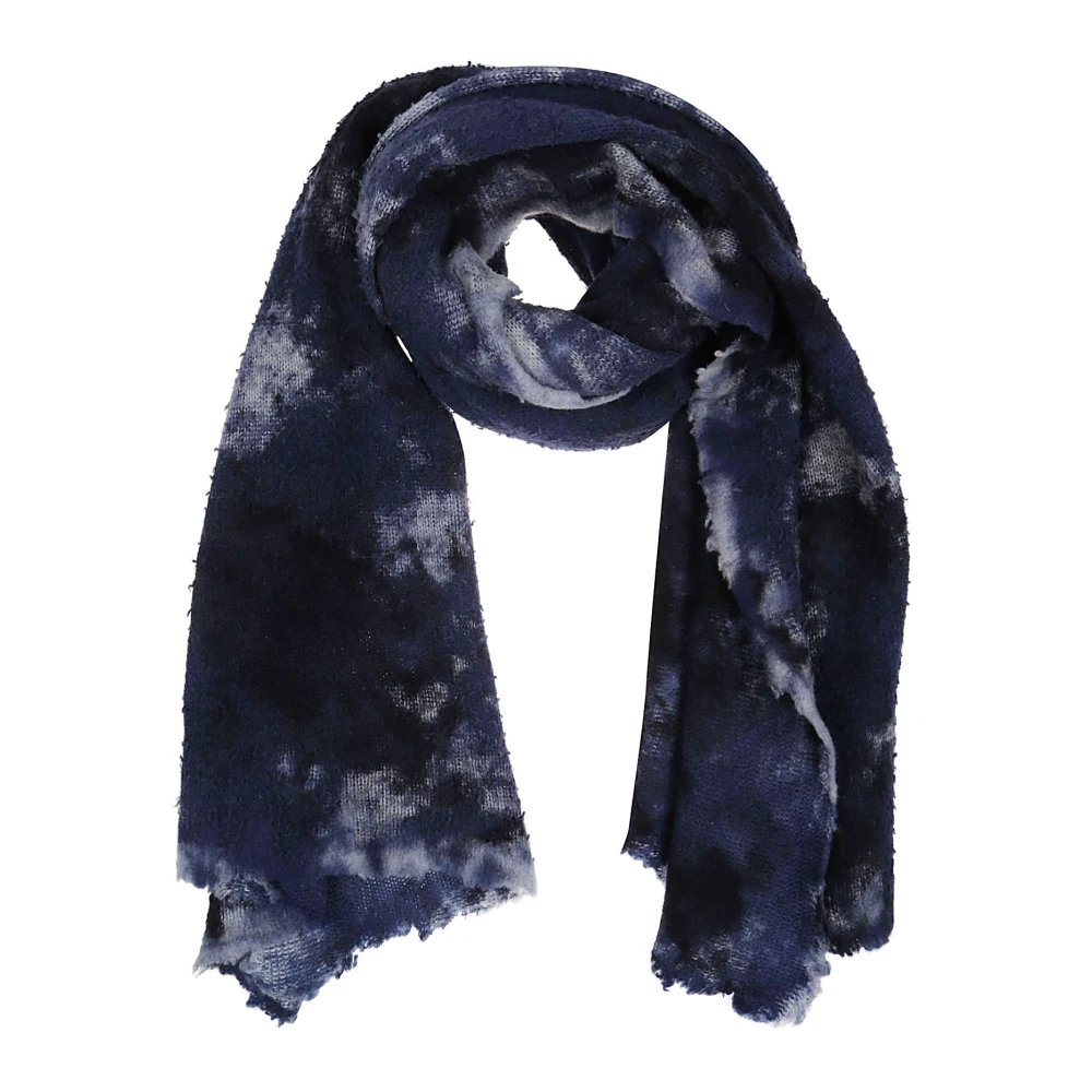 Avant Toi Blauwe Merino Cashmere Sjaal Blue Dames