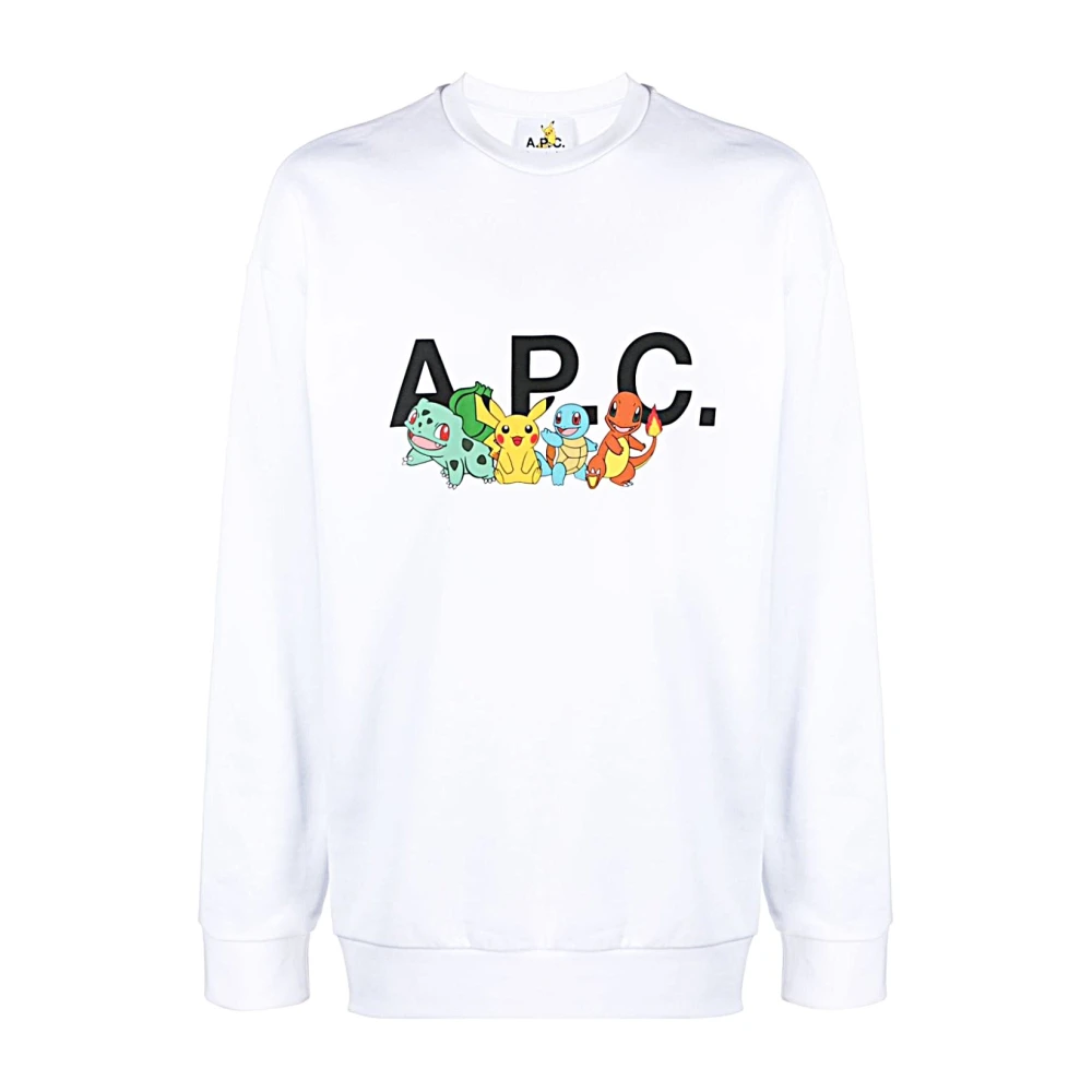 A.p.c. Witte Katoenen Pokémon Crew Sweatshirt White