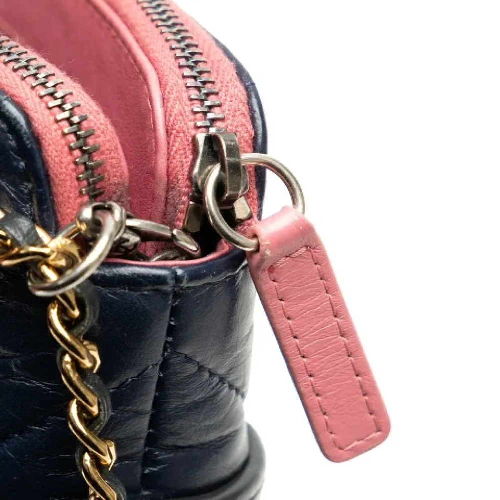 Chanel Vintage Pre-owned Leather shoulder-bags Blue Dames
