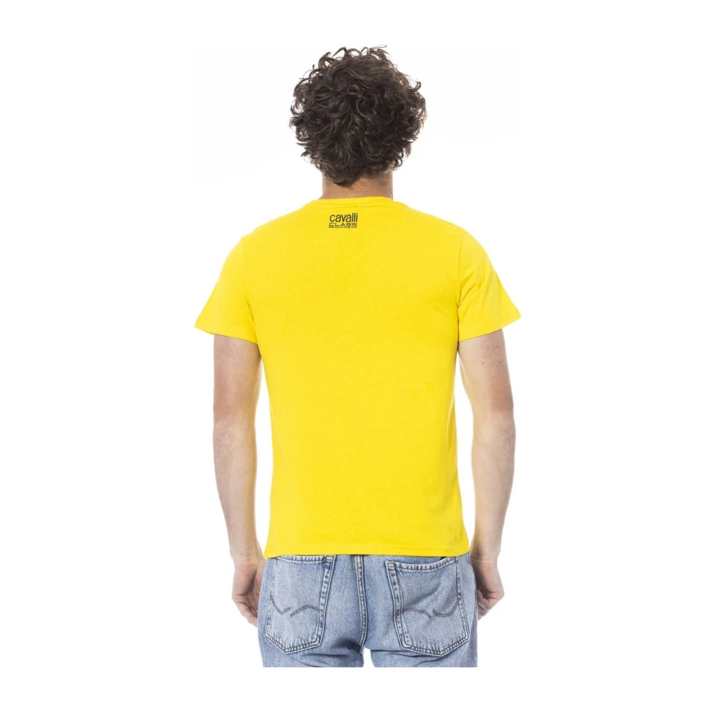 Cavalli Class Tijdloos effen T-shirt Yellow Heren