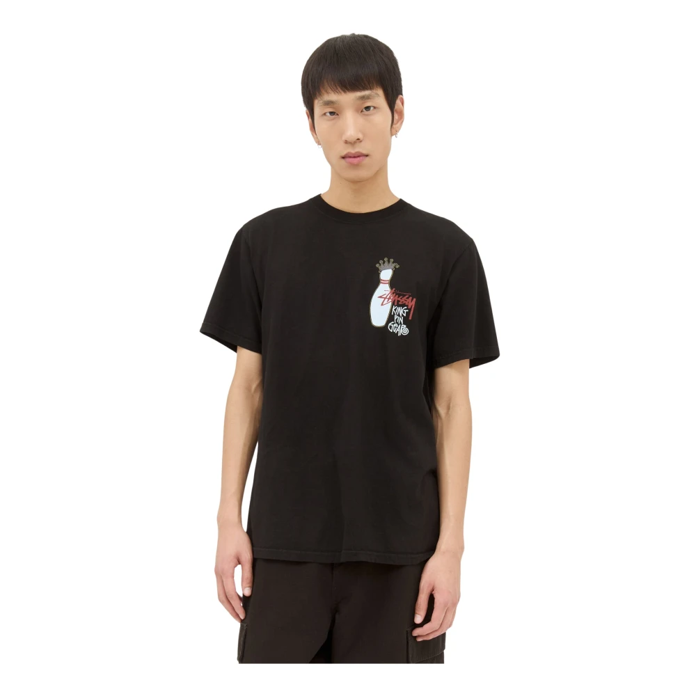 Stüssy Grafische Print Katoenen T-Shirt Black Heren