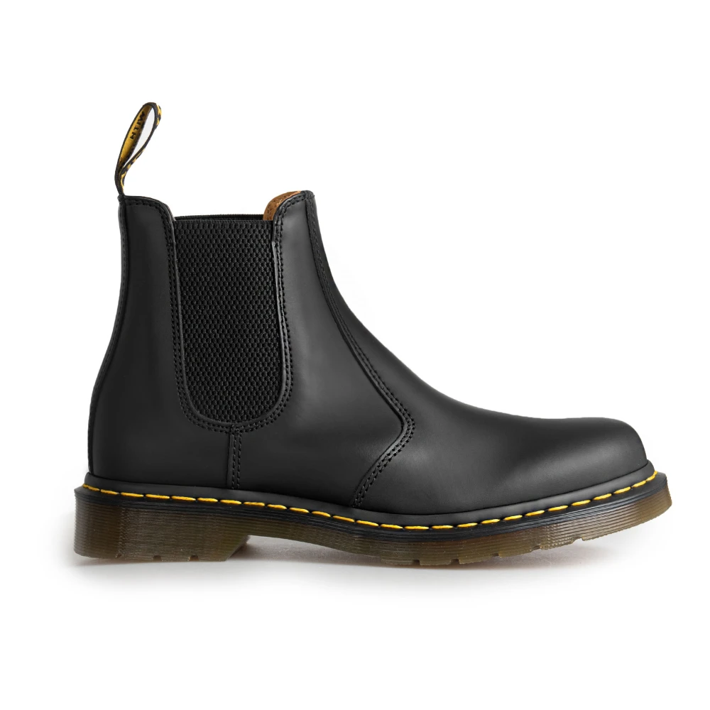 Dr. Martens Svarta Släta Läderstövlar Black, Herr