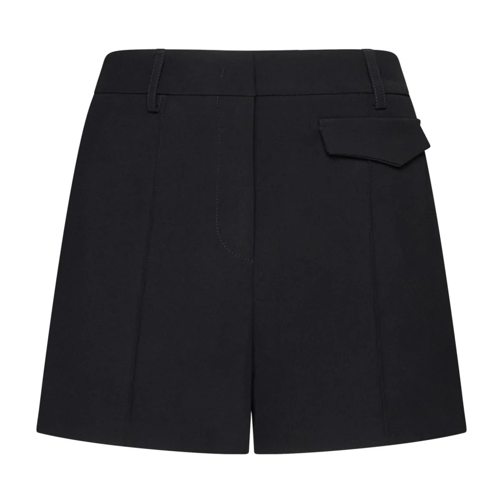 Blanca Vita Svarta Stretch Pressveck Korta Shorts Black, Dam