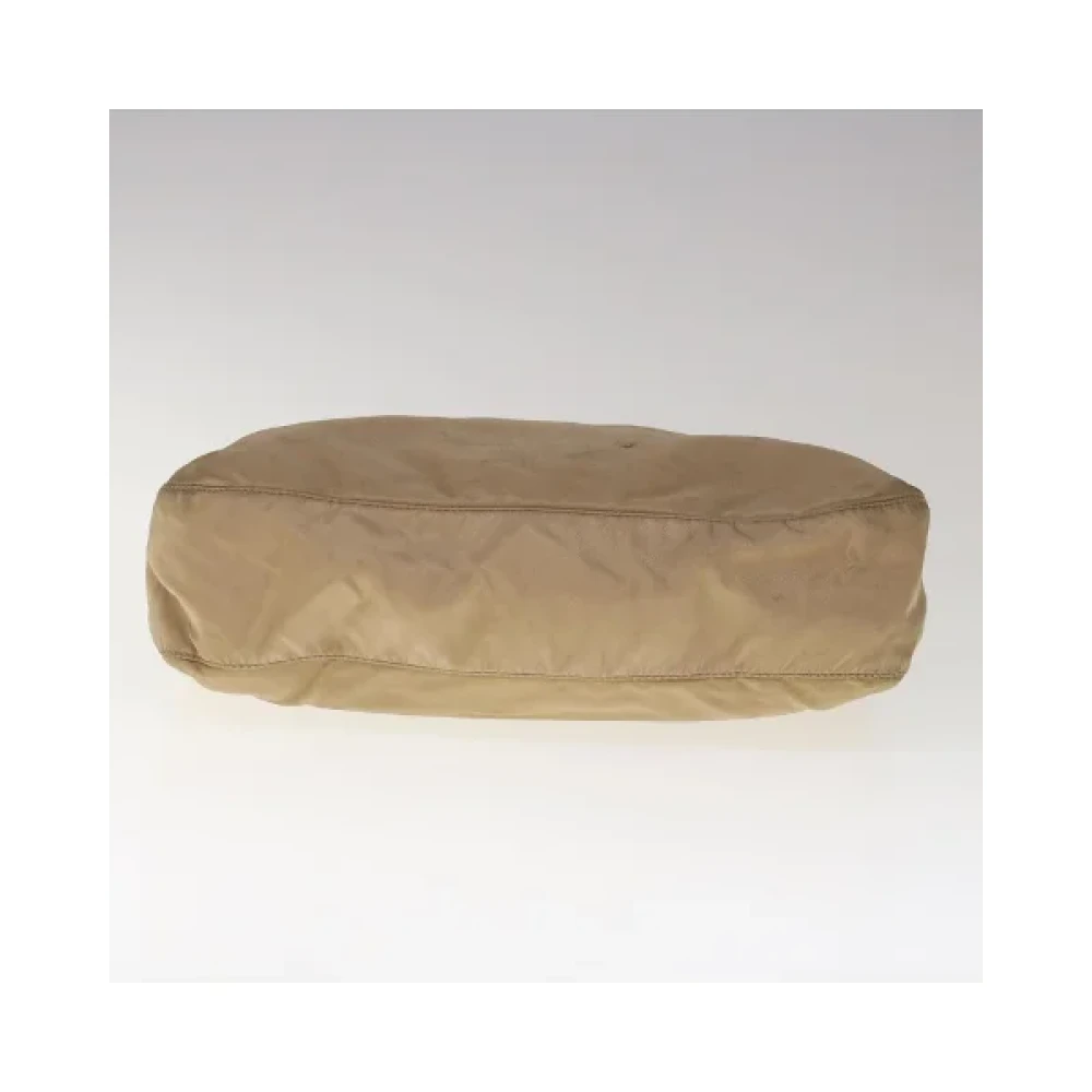 Prada Vintage Pre-owned Nylon prada-bags Beige Dames