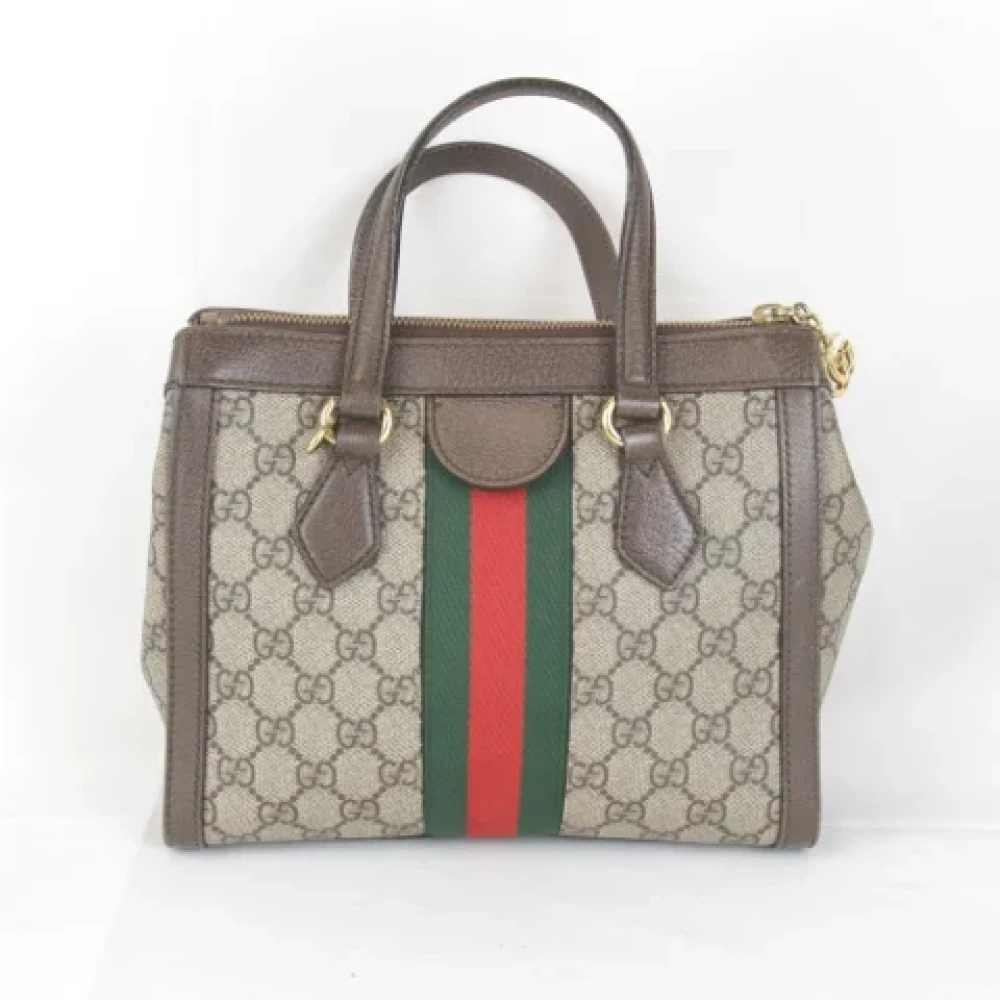 Gucci Vintage Pre-owned Canvas gucci-bags Brown Dames