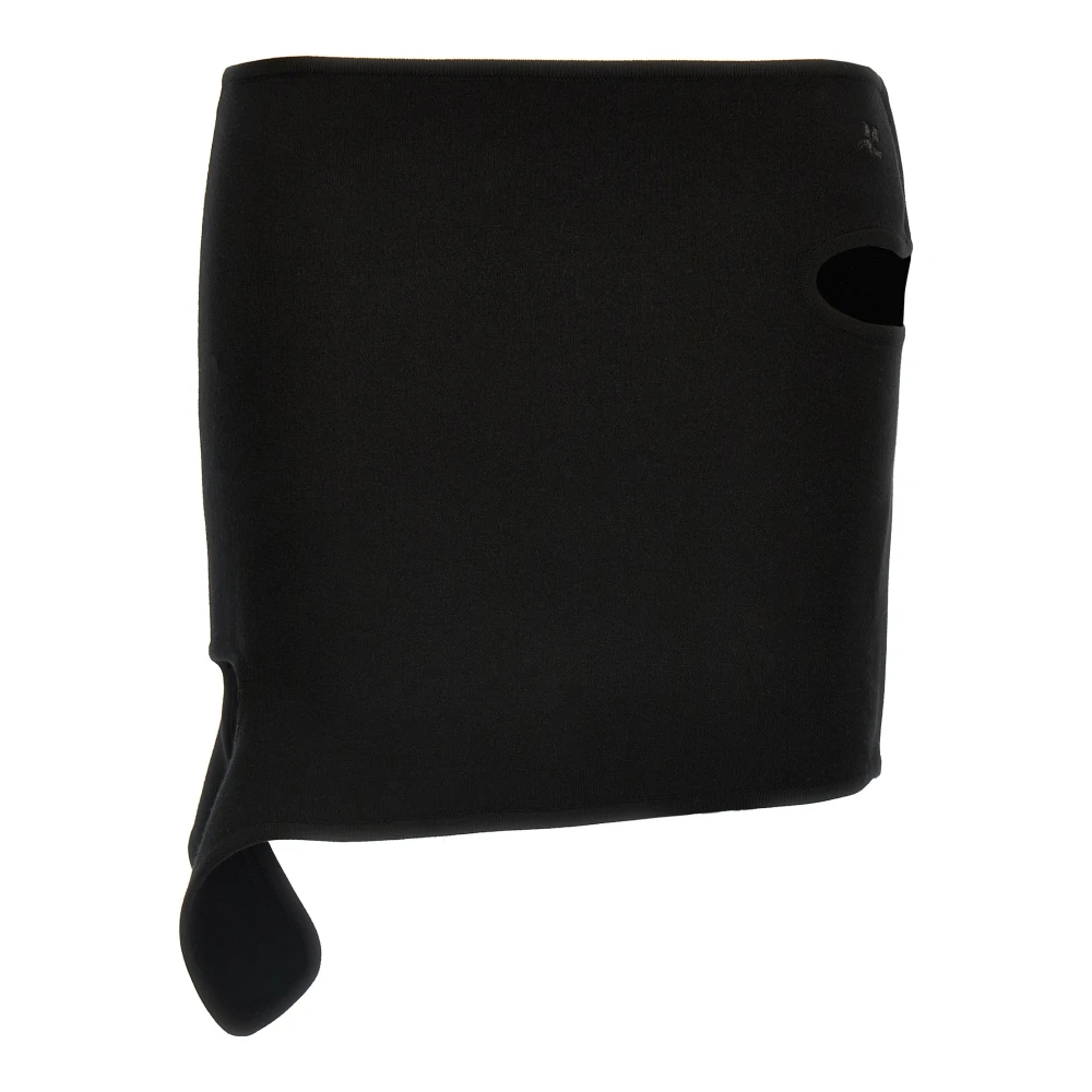Courrèges Women's Black Loop Milano Knit Mini Skirt