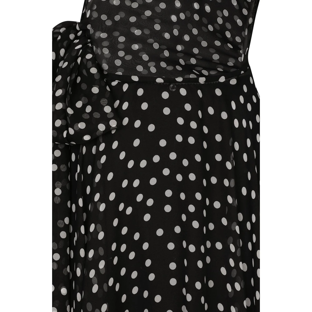 Dolce & Gabbana Chiffon Jurk Black Dames