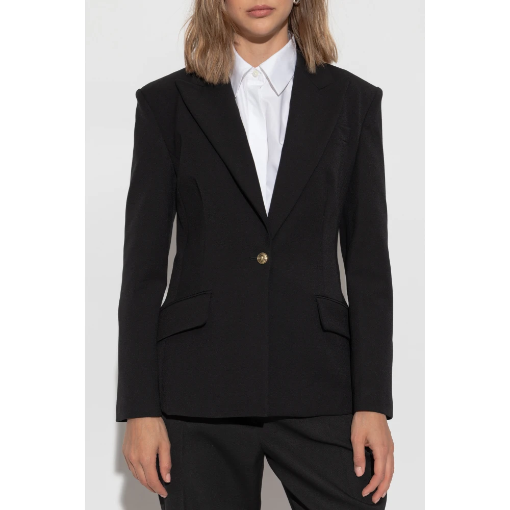 Versace Jeans Couture Blazer met zakken Black Dames