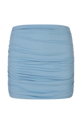 Blue Bliss Ruffled Mini Skirt