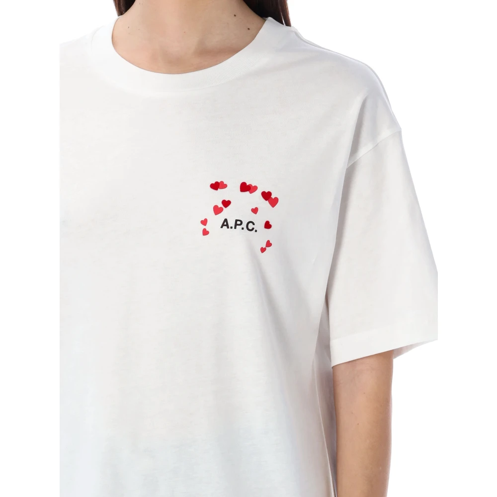 A.p.c. Amo T-shirt met klassieke halslijn White Dames