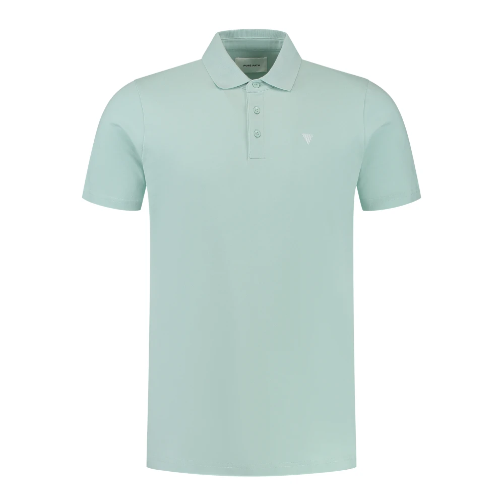 Pure Path Polo- PP Essential Triangle S S Green Heren