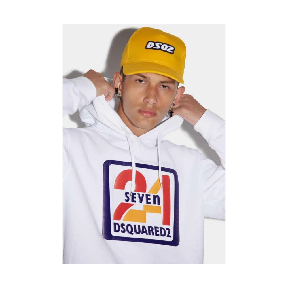 Dsquared2 Stijlvolle Sweatshirt Collectie White Heren