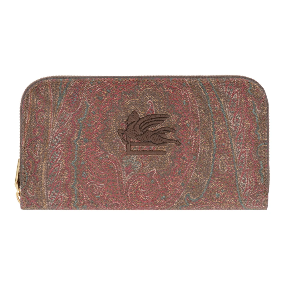 Etro Wallets & Cardholders, Female, One Size, Arnica Wallet With Pegaso Detail Multicolor