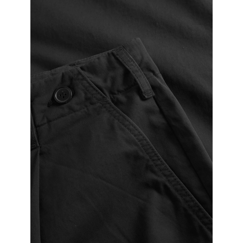 Gabba Zwarte Geplooide Chino Broek Black Heren