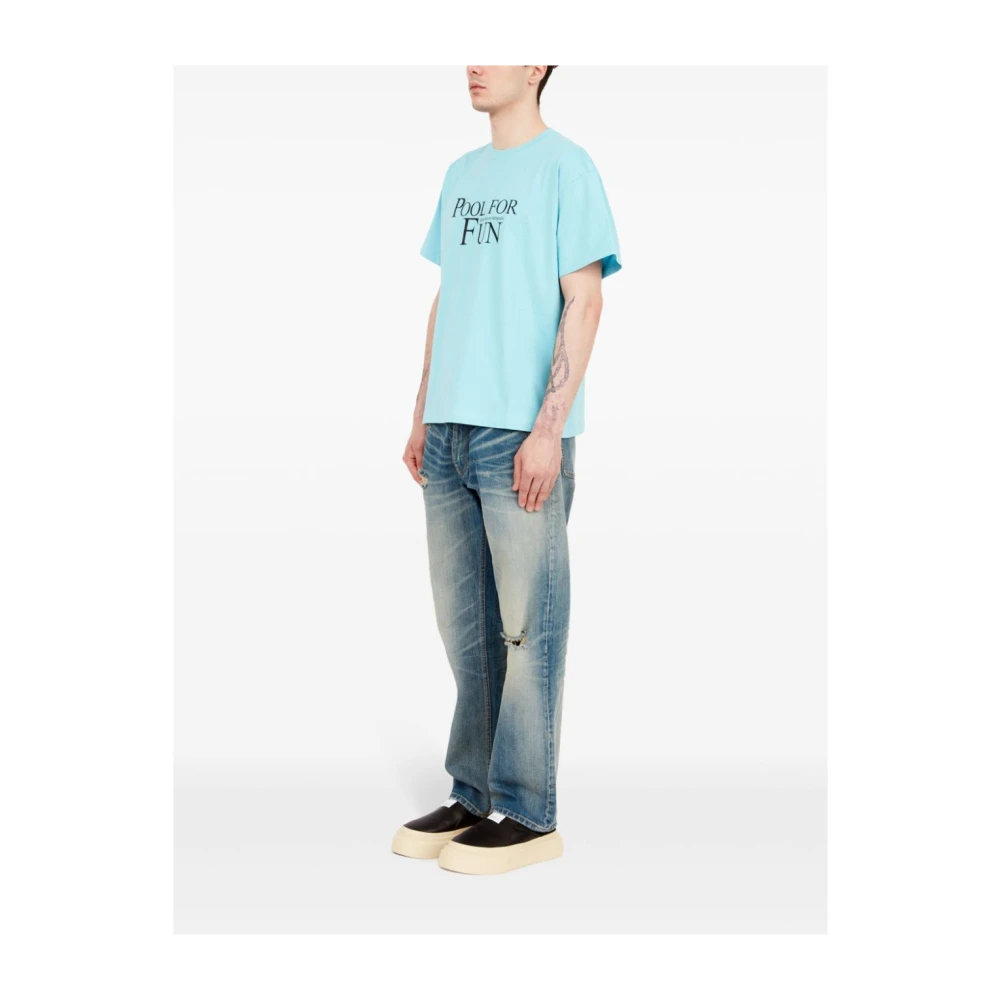 MM6 Maison Margiela Patch T-Shirt Blue Heren