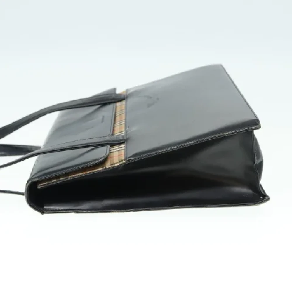 Burberry Vintage Pre-owned Leather handbags Black Dames