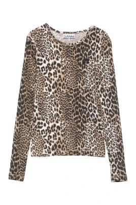 Leopard Rib Long Sleeve