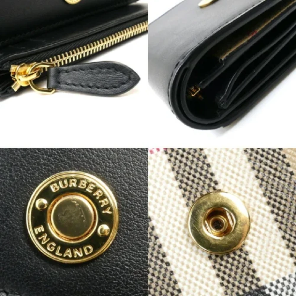 Burberry Vintage Pre-owned Leather wallets Beige Dames