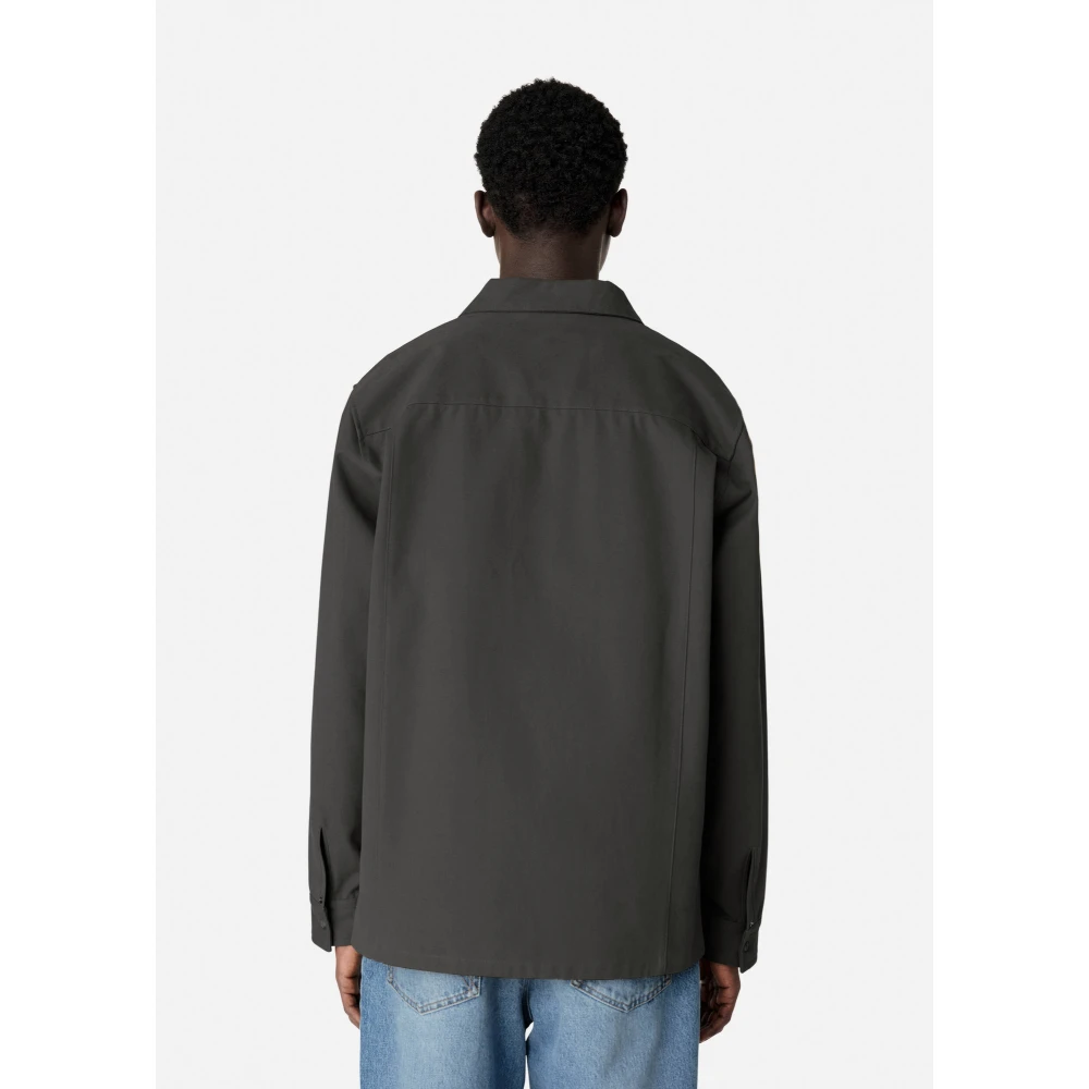 Axel Arigato Rowe Canvas Overshirt Gray Heren
