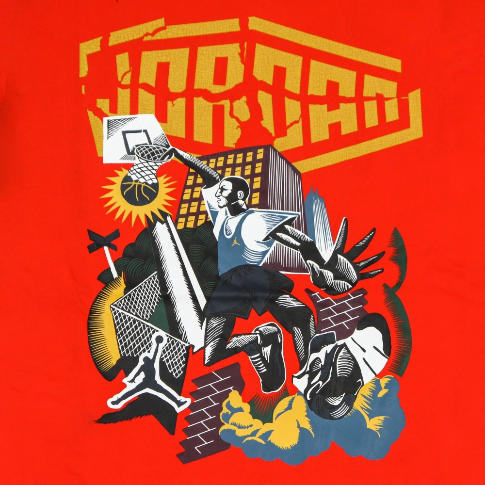 Jordan DNA Gfx Crew T-Shirt Rood Wit Red Heren