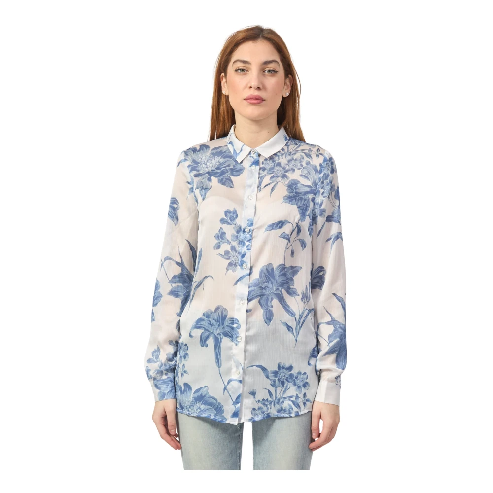 Guess Bloemenprint knoopshirt Multicolor Dames