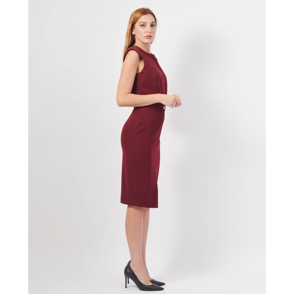 Fracomina Bordeaux Mouwloze Mini Jurk Red Dames