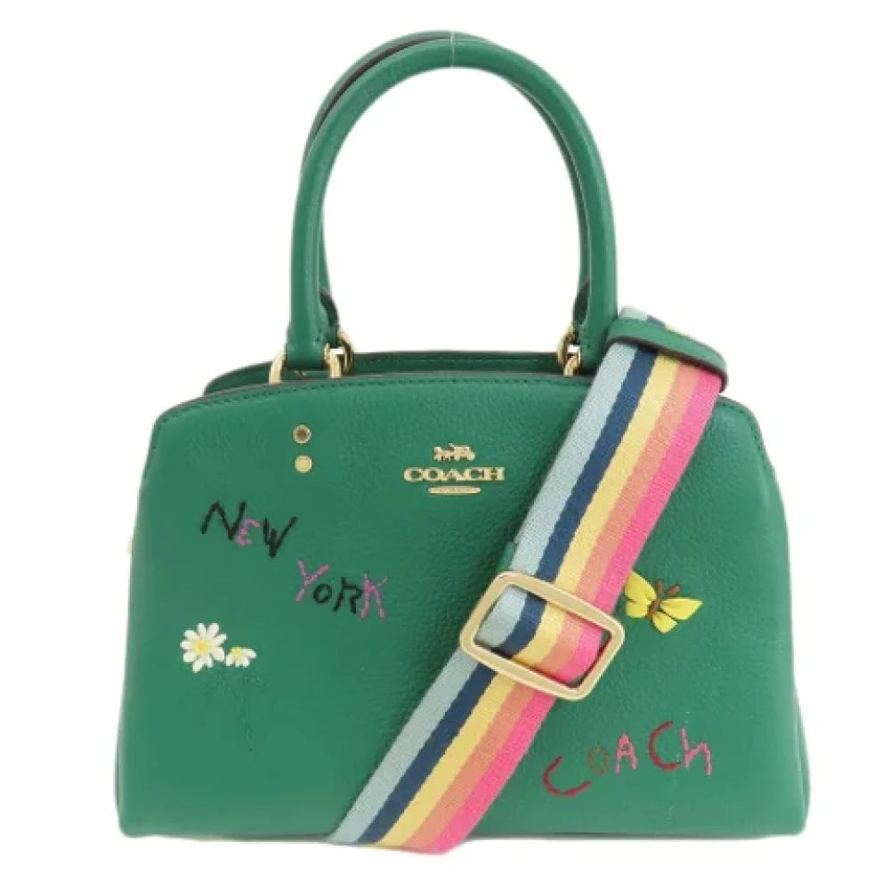 Coach Pre-owned Leather handbags Green Dames