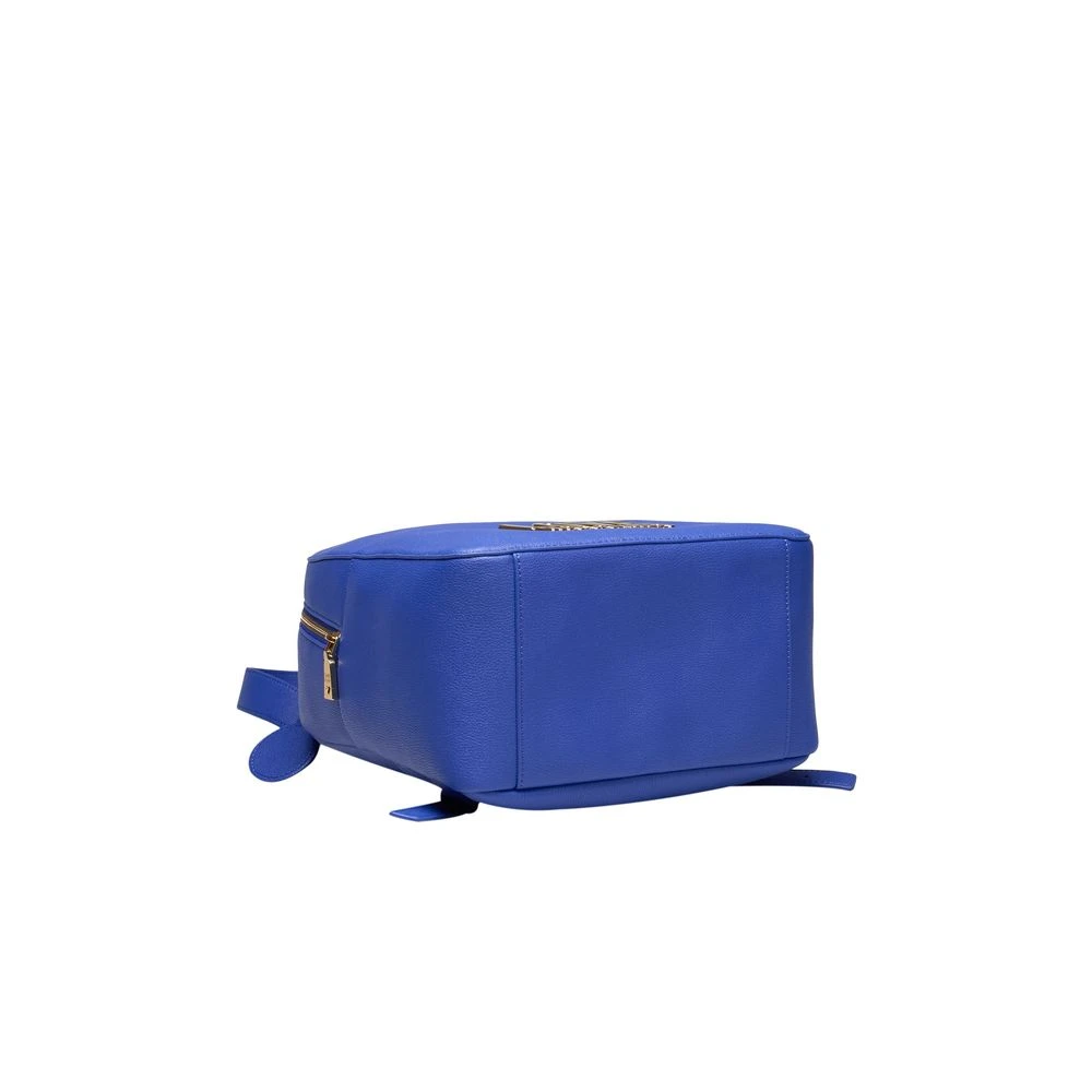Love Moschino Blauwe Polyethyleen Rugzak met Verstelbare Banden Blue Dames