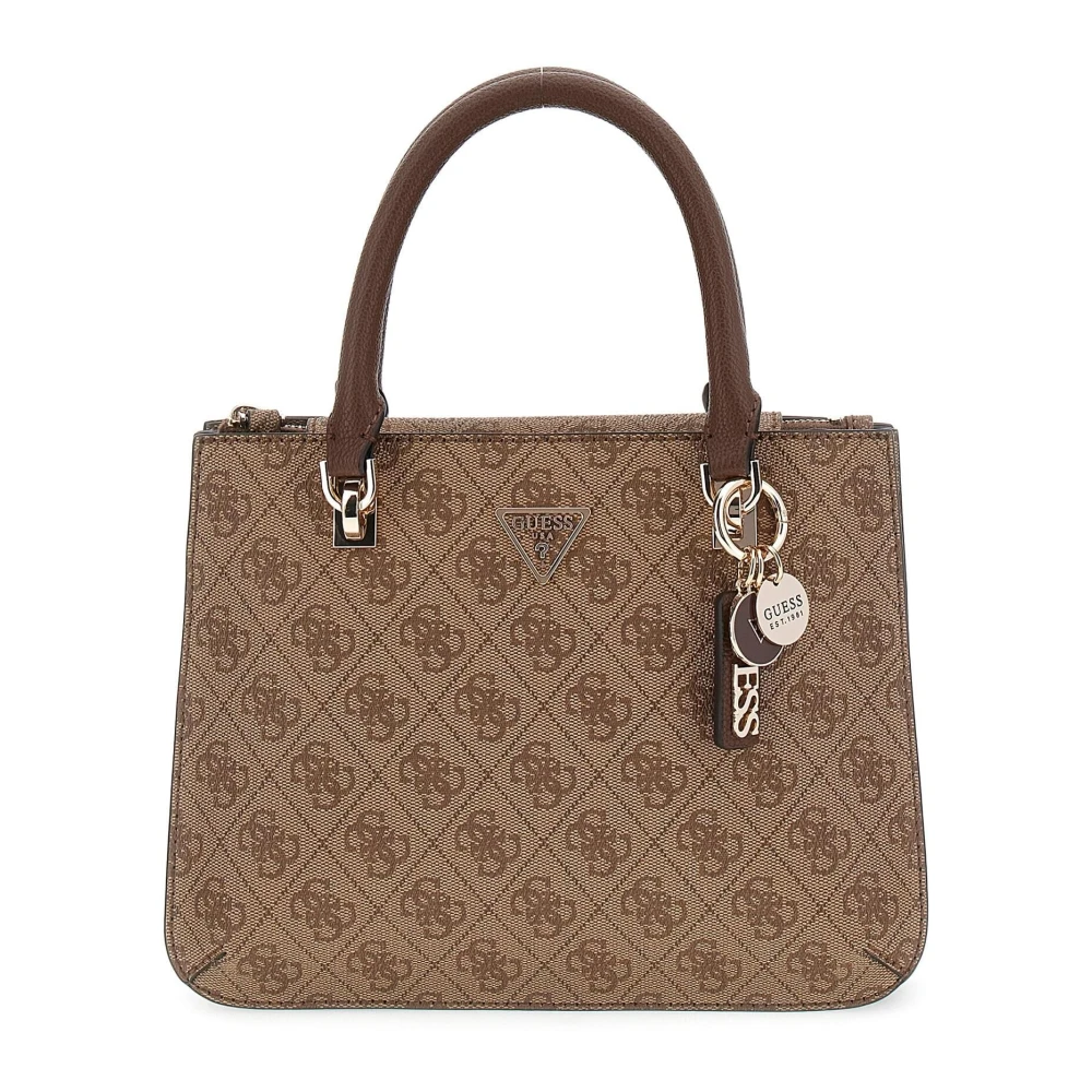 Guess Donna Marrone Noelle Ii Small Multi Compartment Satchel - Immagine 5