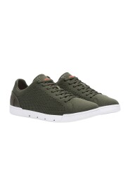 Swims Breeze Tennis Knit Olive/White Sneakers