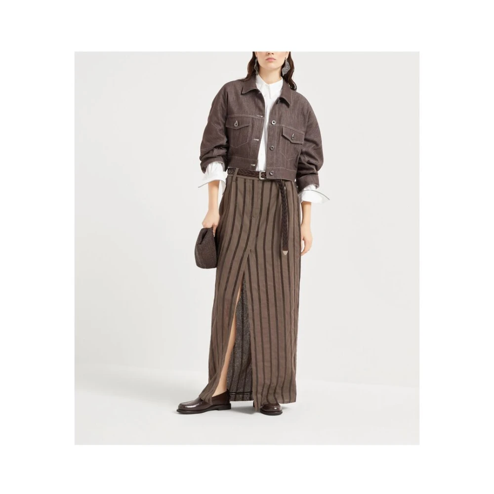 BRUNELLO CUCINELLI Witte Klassieke Overhemd met Knoopsluiting White Dames