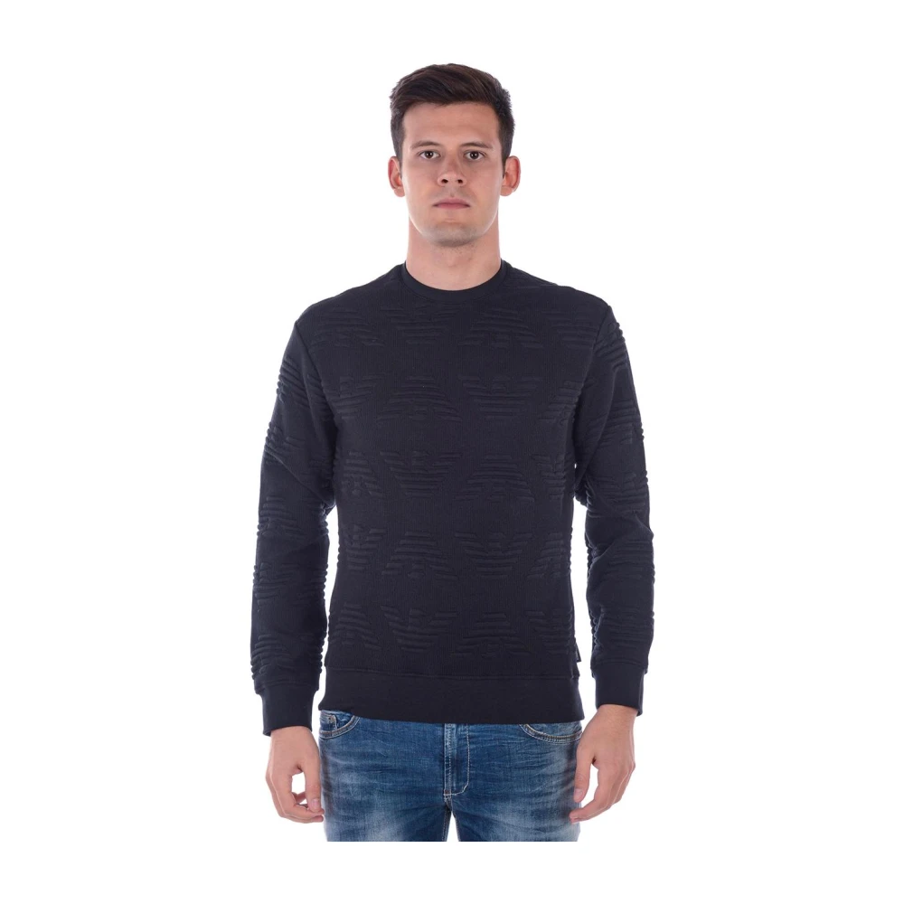 Emporio Armani Herren Schwarz Strickwaren, K, Sgröße: