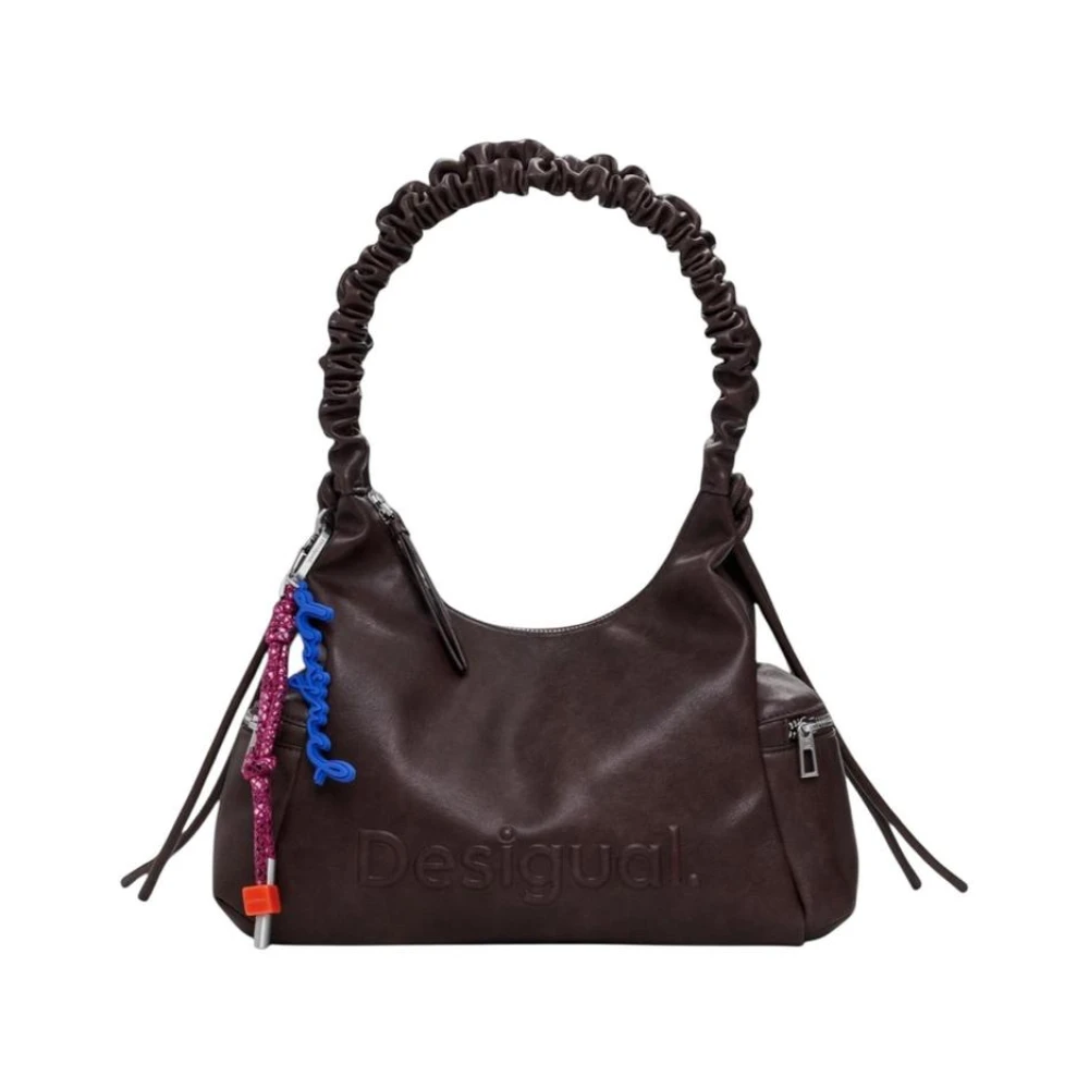 Desigual Kvinno Brun Väskor Dam, One Size, Handväska Med Dragkedja Och Innerficka