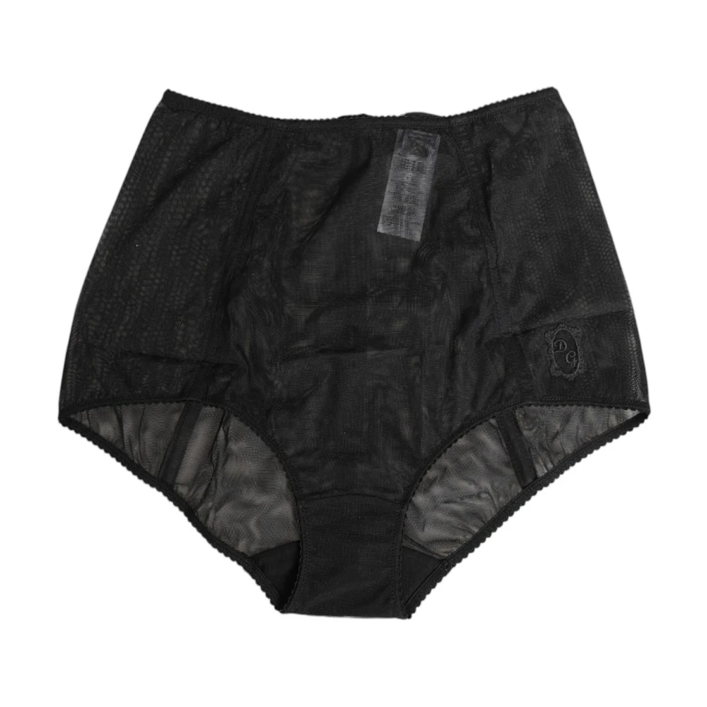 Dolce & Gabbana Women's Black Mesh Sheer Shapewear Underwear
