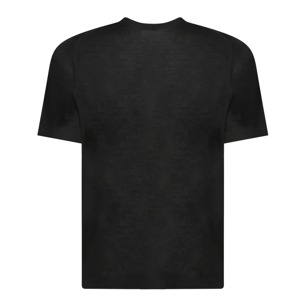 Dell'oglio Zwarte T-shirt voor mannen Black Heren