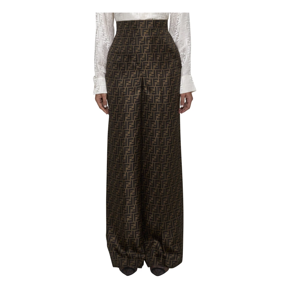 Fendi Stijlvolle Broek Brown Dames