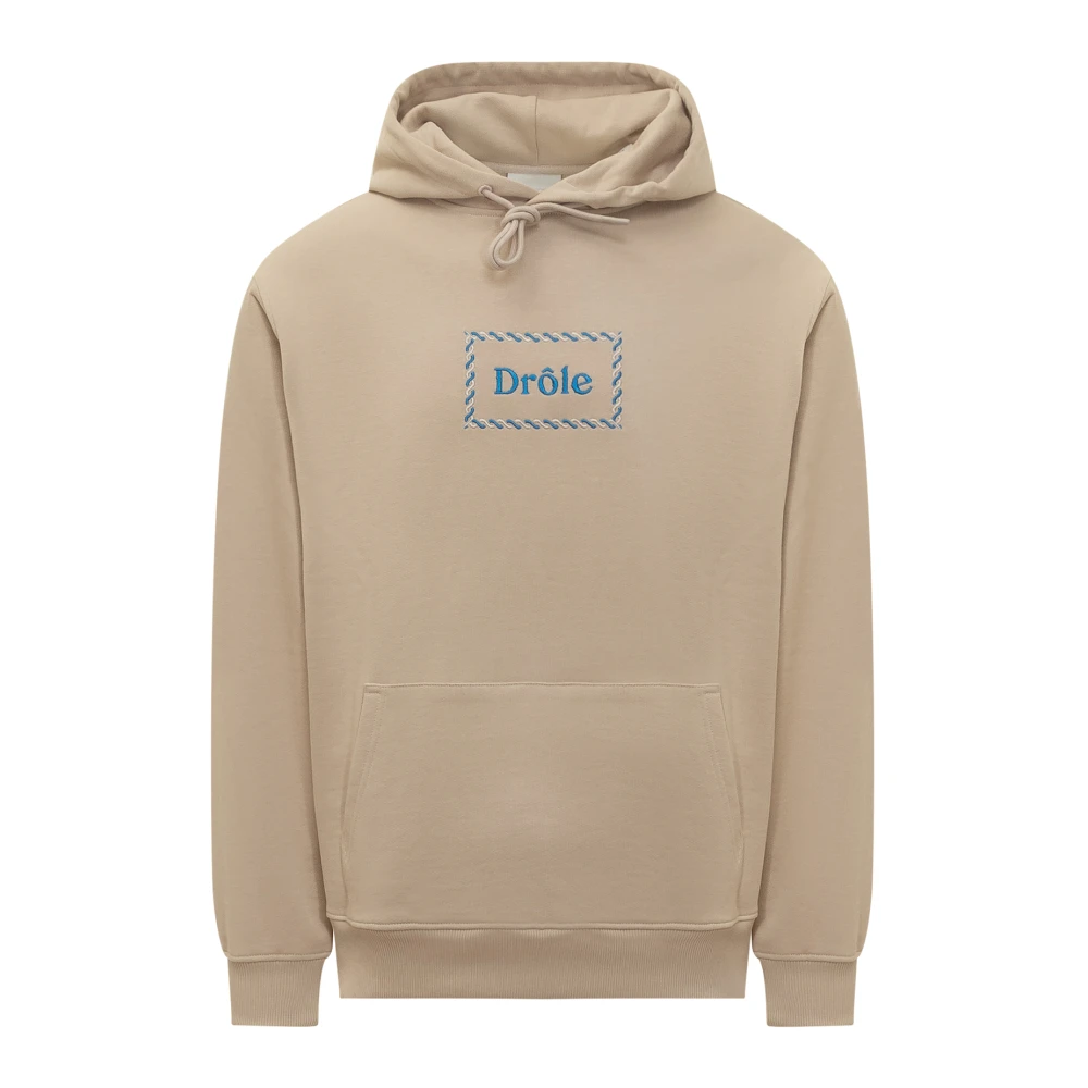 Drole de Monsieur Grappige Hoodie Beige Heren