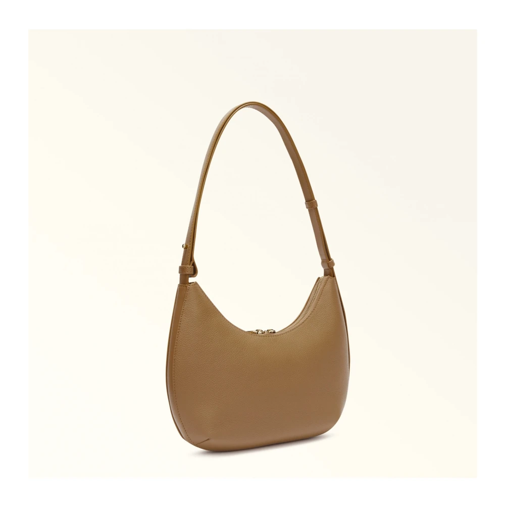 Furla Woestijnleren Schoudertas Beige Dames