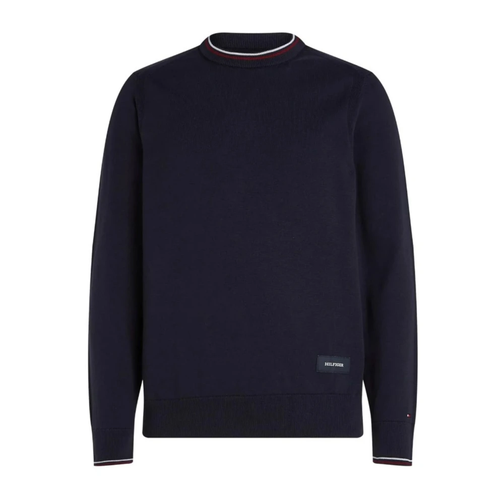 Tommy Hilfiger Katoenen Crew Neck Sweater Blue Heren
