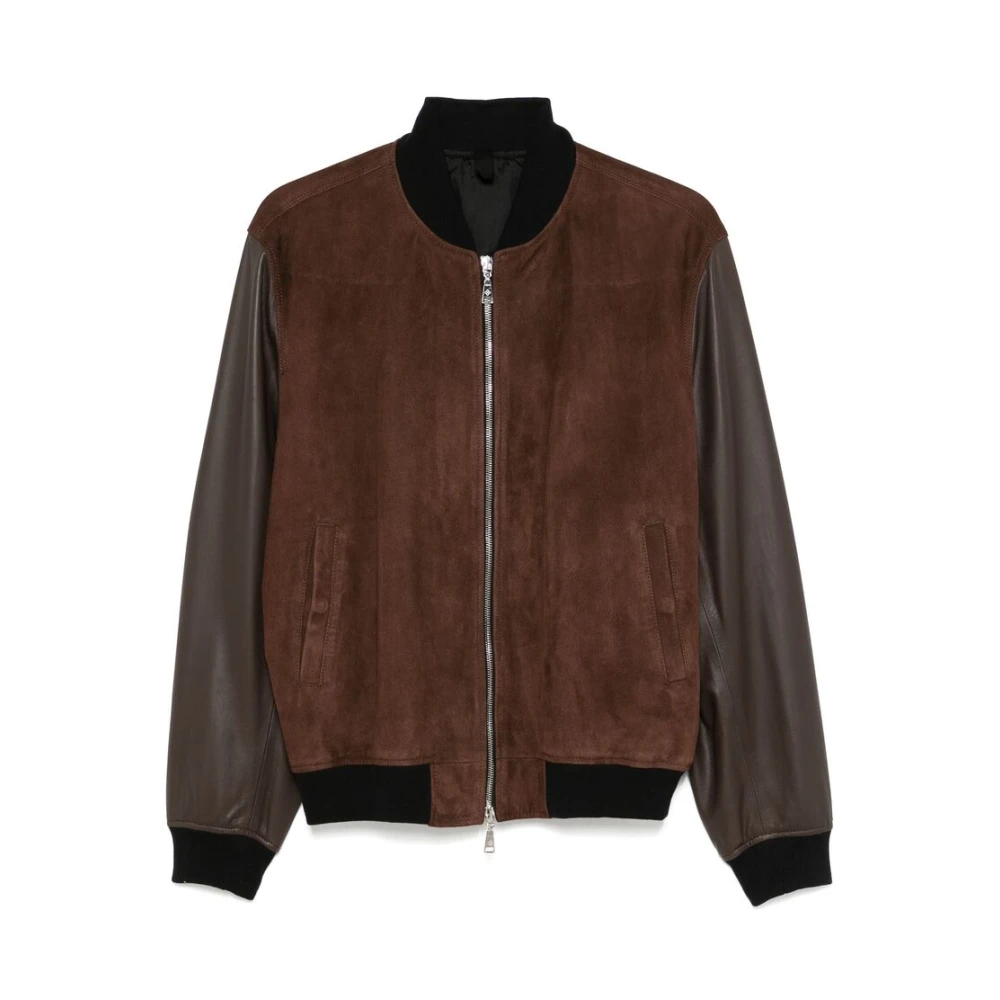 Tagliatore Leren jas Brown Heren