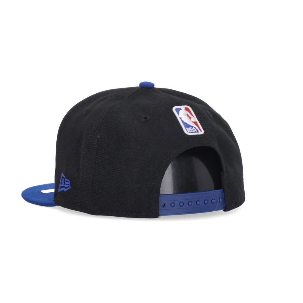 new era NBA Logo Flat Brim Cap Zwart Multicolor Heren