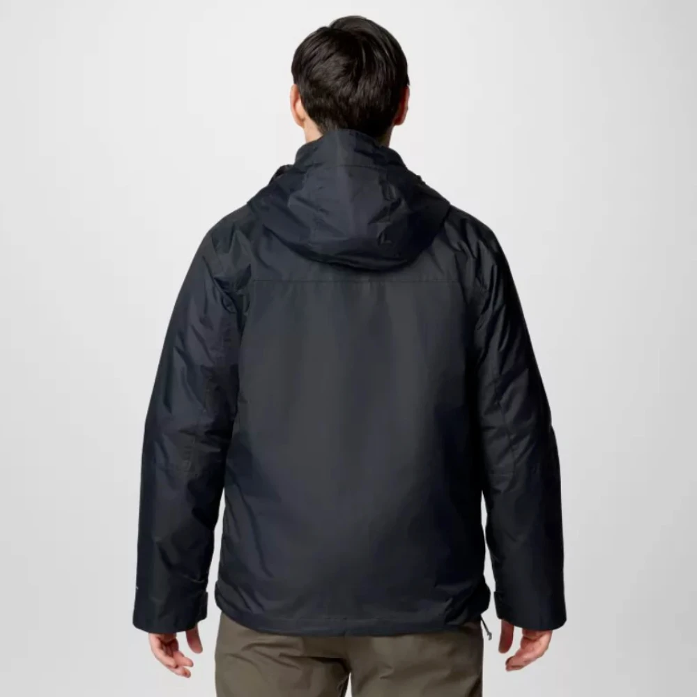 Columbia Zwarte Waterdichte Uitwisselbare Jas met Fleece Voering Black Heren