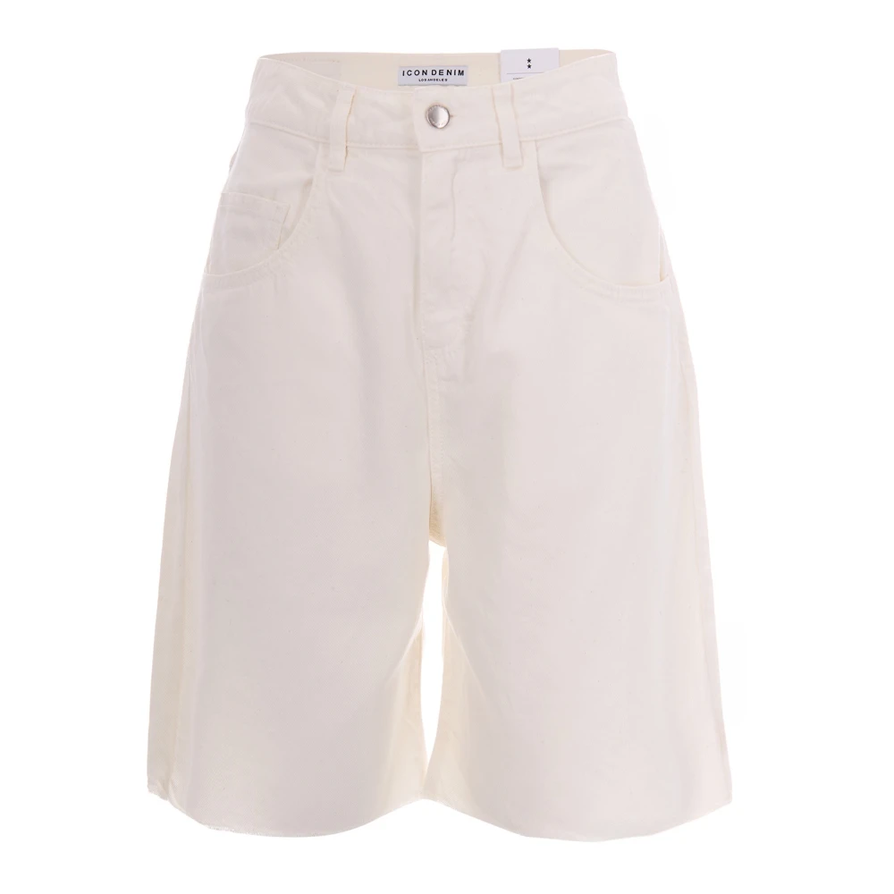 Icon Denim Women's White Casual Shorts, W26, Casual Shorts